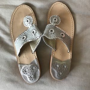 Silver Glitter Jack Rogers